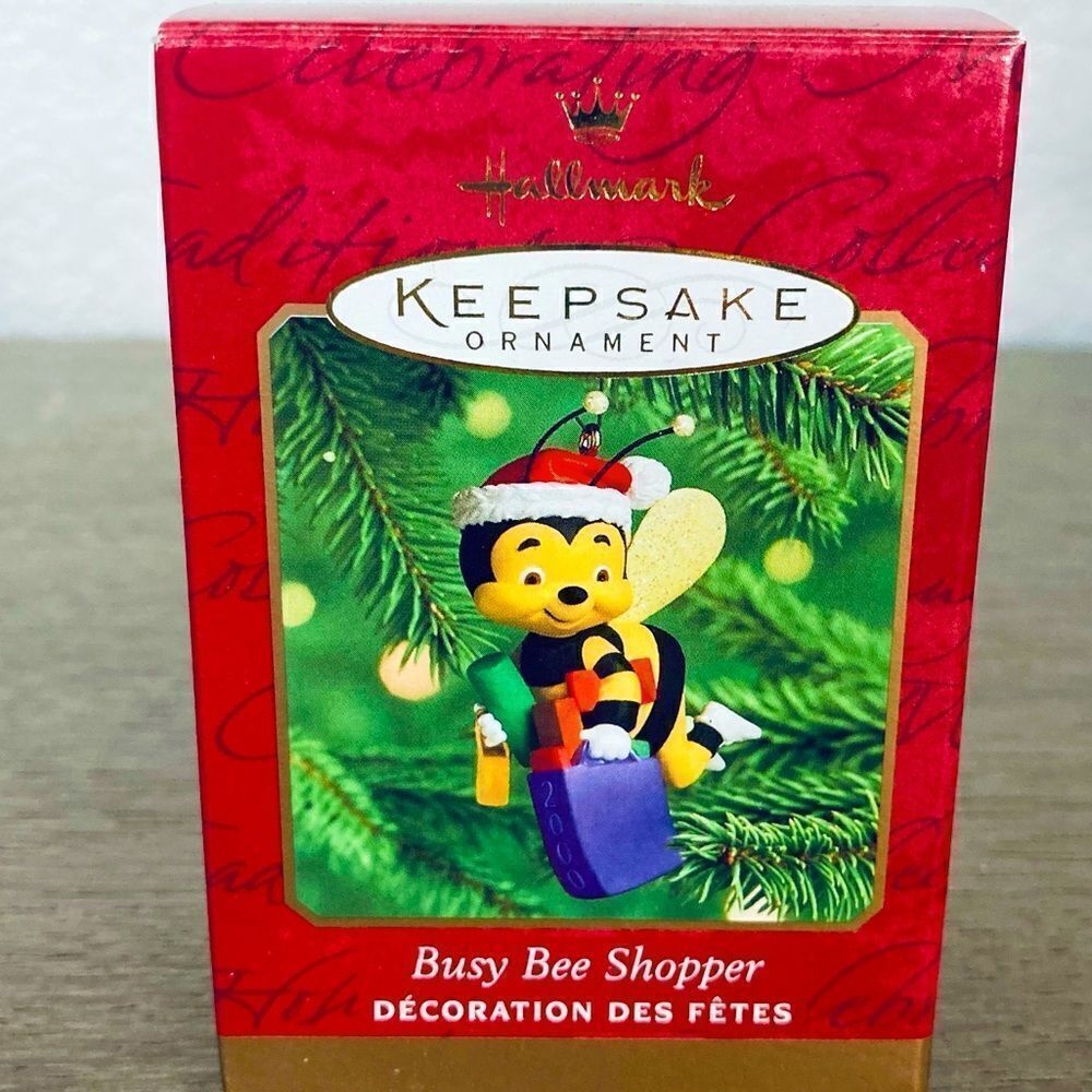 Hallmark Vintage Christmas Ornament Busy Bee Shopper